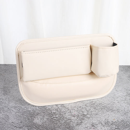 Car seat gap filler and organizer between seat and console